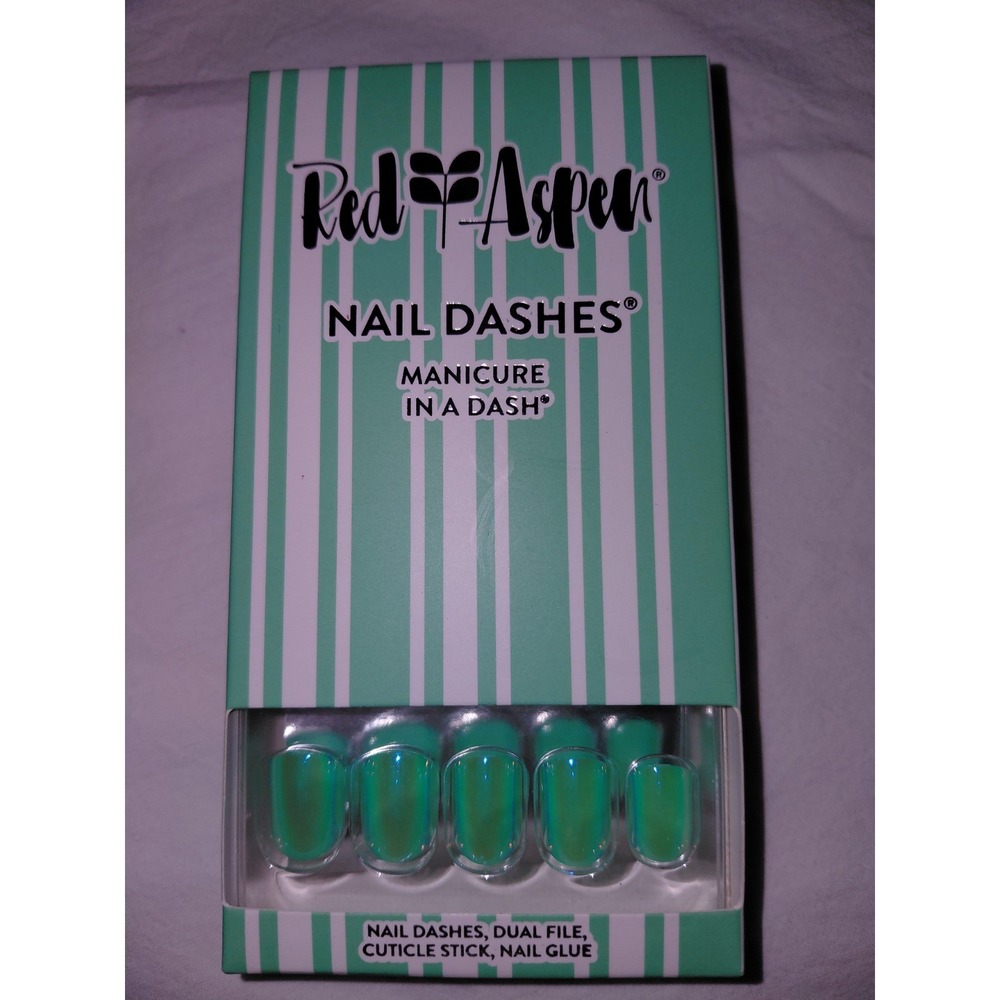 Red Aspen Press On Nails- I've Got Drive, Drey Short • Square • Holographic